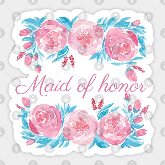 Maid of honor Sticker by PrintAmor